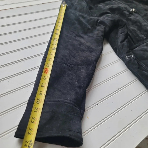 Gorgeous Gallery Women's Genuine Suede Leather Jacket Faux Fur Lining Black Sz M - Picture 2 of 14